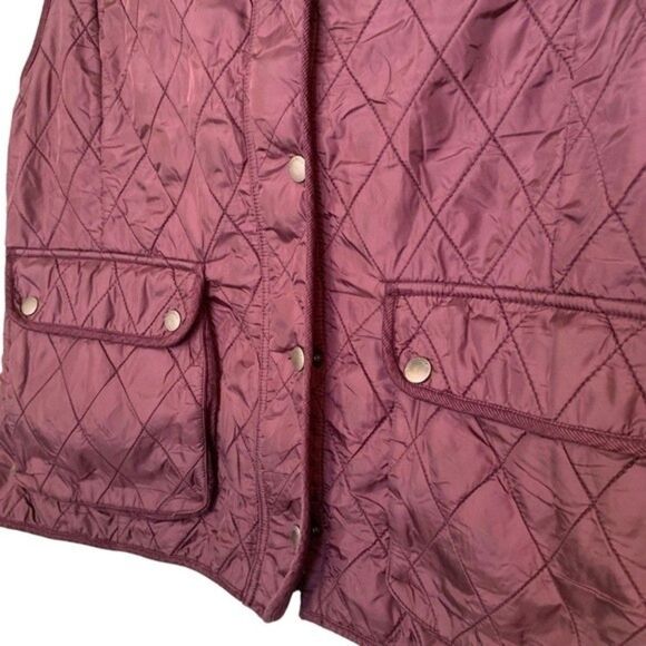 Eddie Bauer Plum Quilted Zipper Button Combo Vest Size XL - Picture 5 of 10